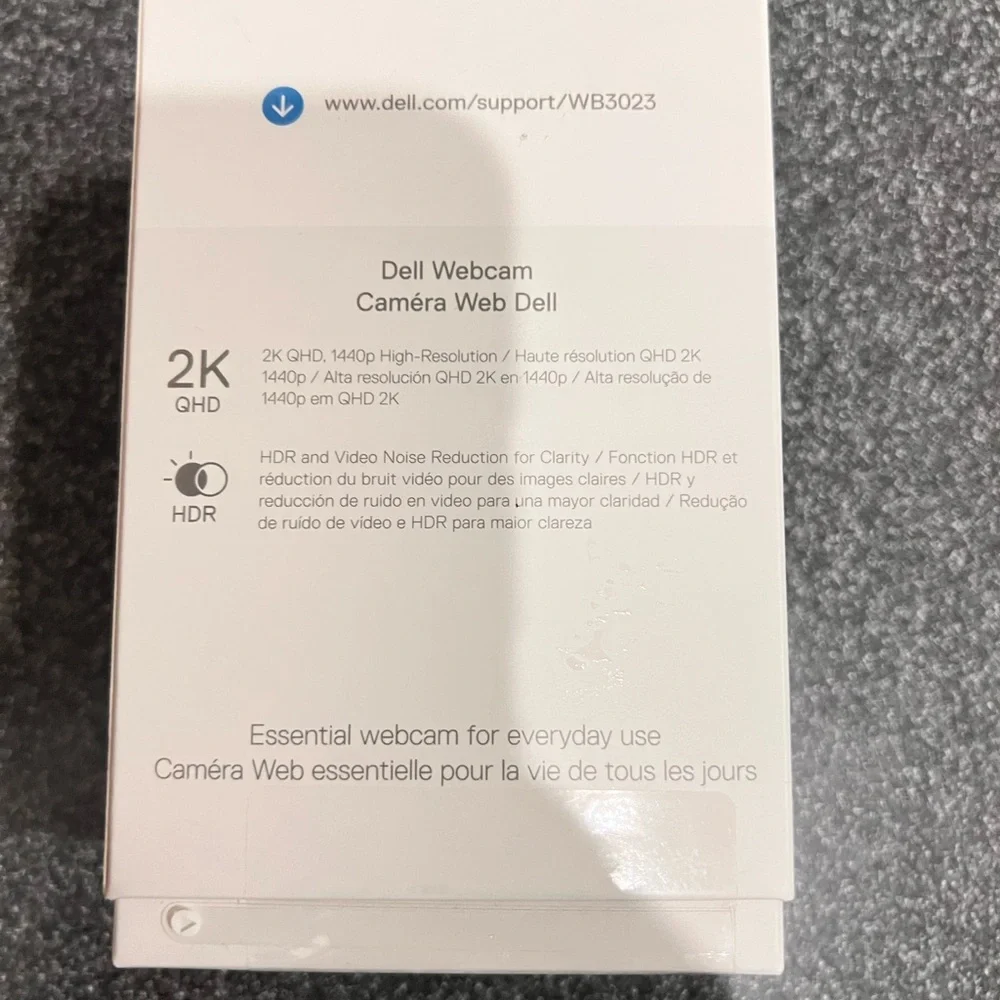 Dell Gray and Black Webcam